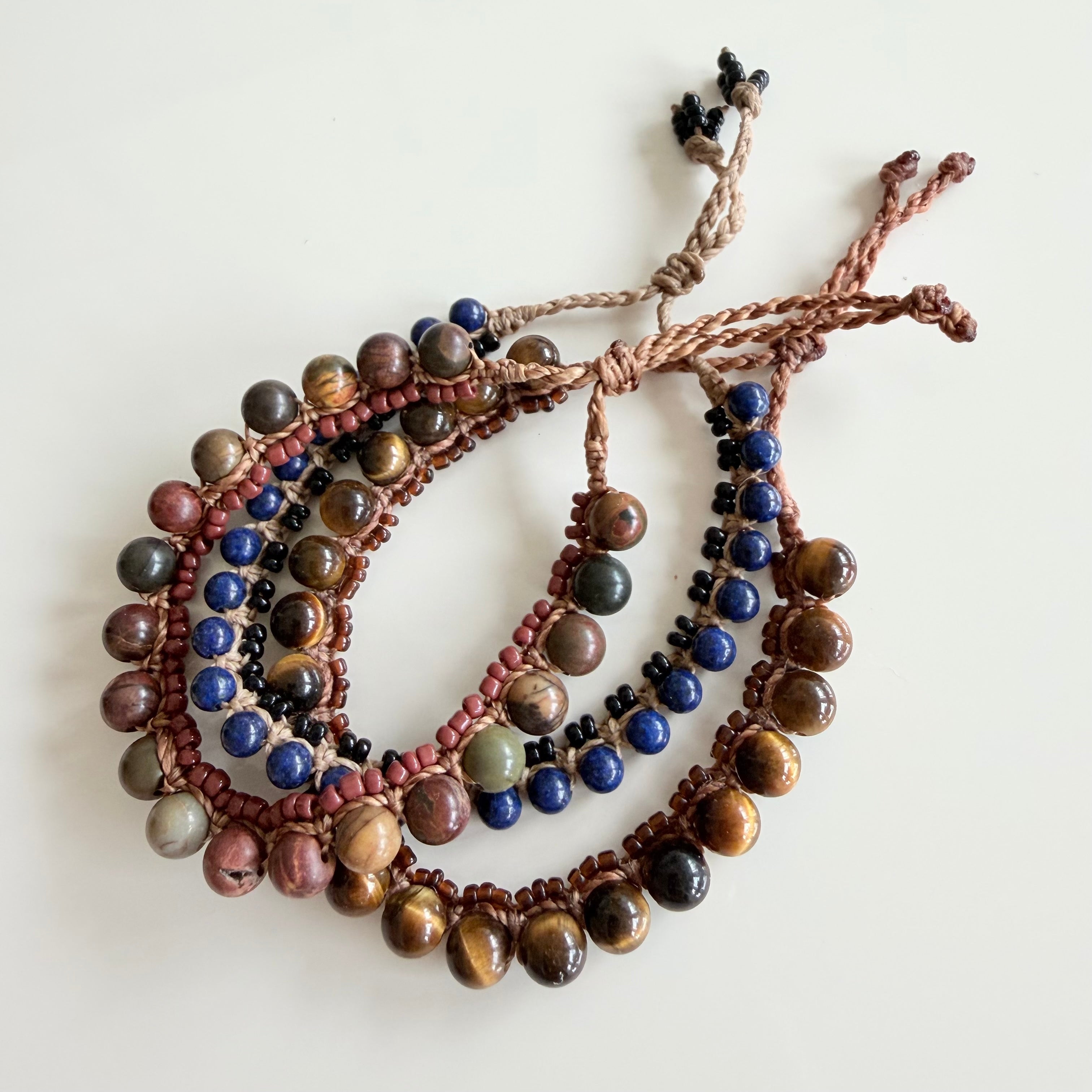 Indigo Earth Stack - handcrafted bracelet set